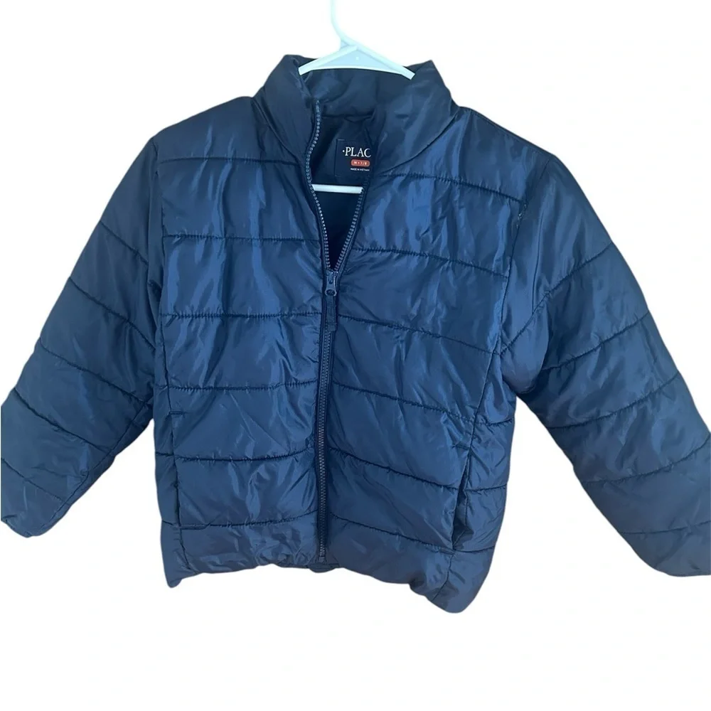 The Children's Place Boys M 7/8 Lightweight Navy Puffer Jacket